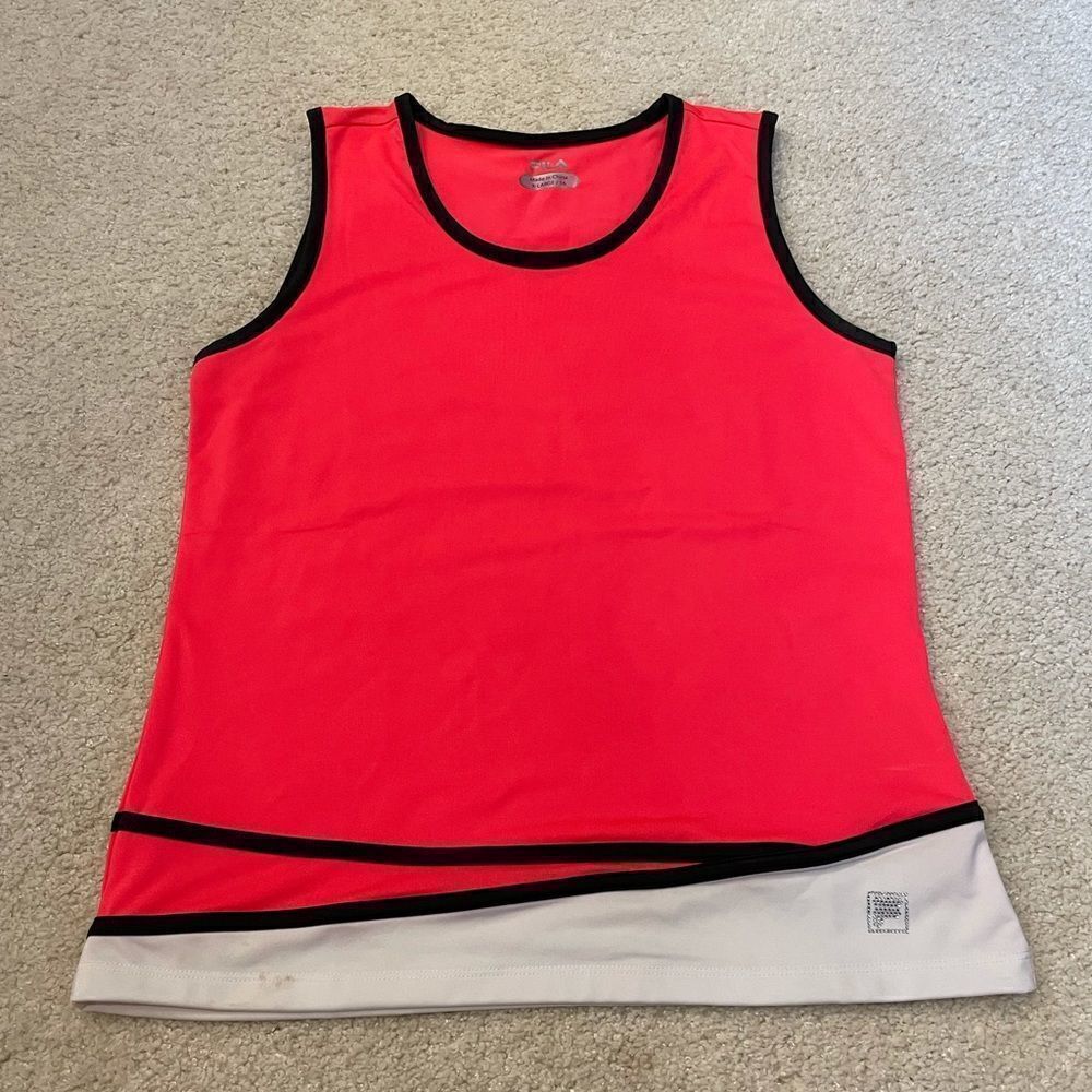 EUC Fila Tank top size 16 Neon Pink